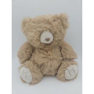 Vintage Animal Toys Teddy Bear Plush 13" Large Tan Stuffed Animal Fluffy 1988
